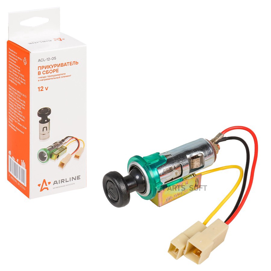 Прикуриватель (в сборе) для а/м ВАЗ 2108-099, ОКА, Газель "AIRLINE" - AIRLINE None None